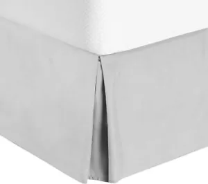 Split Corner Bed Skirt 18 Inch Drop Full Size 100% Egyptian Cotton Wrinkle an... - Picture 1 of 6
