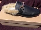 Steve Madden Khloe Slip On Mules   Womens Size 7   Faux Leather And Faux Fur