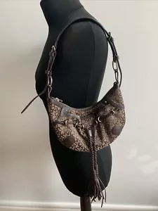 DKNY Brown Monogram Canvas Small Shoulder Bag - Picture 1 of 6