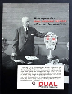 1957 Dual Parking Meters Dubl-Duals & Single photo "Best Investment" print ad - Picture 1 of 1
