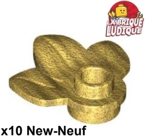 Lego 10x Flower Leaf Plant Gold 3 Leaves or Pearl 32607 New - Picture 1 of 1