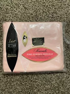 Pink Penney’s Pencale Double Flat Sheet 81x108 New In Package - Picture 1 of 6