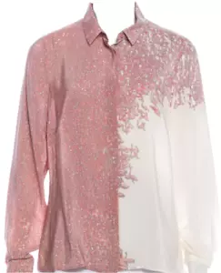 AKRIS Flamingodruck Bluse Gr. 42 = US 10 neu ohne Etikett RT $ 1.250,00 + Tx - Bild 1 von 3