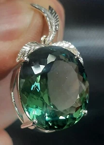 Pendente Ametista verde 47.79 ct in Argento Sterling 925 - Foto 1 di 8