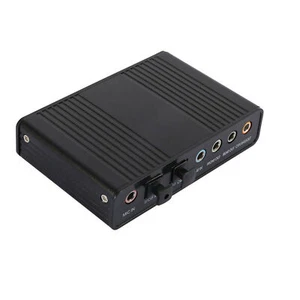 Optical External 6 Channel 5.1 Audio Output Adapter Sound Card USB SPDIF for PC - Picture 1 of 9