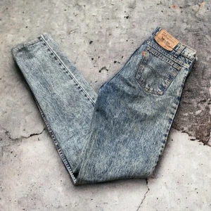 Vintage Levis 350 Orange Tab Tapered Leg Cropped Herren Jeans 29x36 Acid Washed USA - Bild 1 von 15