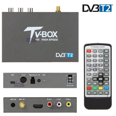 Im Auto High Speed DVB-T2 DVB-T TV Tuner Freeview Receiver Box H.264 HDMI USB PVR - Bild 1 von 4