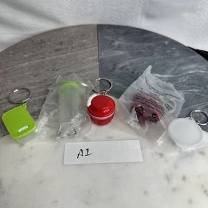 New Tupperware Fridgesmart Keychain Miniature Collectible Lot Of 5 - Foto 1 di 8