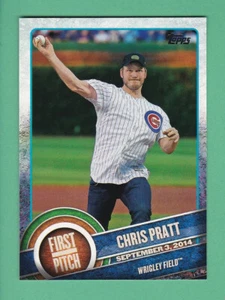 2015 Topps Series 2 #FP-17 CHRIS PRATT Chicago Cubs FIRST PITCH Insert - Picture 1 of 2