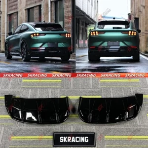 Glossy Black/Carbon Fiber Rear Bumper Diffuser Lip For Ford Mustang Mach-E 21-25 - Picture 1 of 23