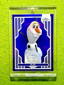 OLAF Disney 100 FROZEN PURPLE REFRACTOR #/299 SP PRIZM CARD 2023 Topps Chrome sp - Picture 1 of 24