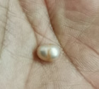 About 8.8191x6.3695mm pink white loose pearl full drilled