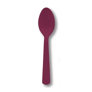 Creative Converting Touch of Color Premium 24 Count Plastic spoons Burgundy - Picture 1 of 1