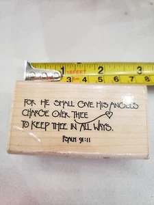 1994 Annette Watkins Psalm 91:11 for he shall give his angels... rubber stamp - Picture 1 of 3