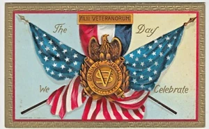 Vintage Decoration Day We Celebrate Sons of Civil War Veterans Postcard ~ Medal - Picture 1 of 2