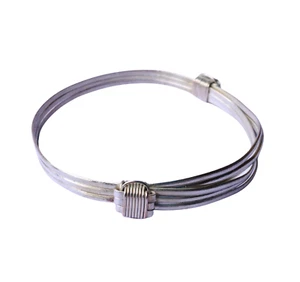 Handmade Bracelet African Elephant Hair Unisex Silver Made in Kenya - Picture 1 of 4
