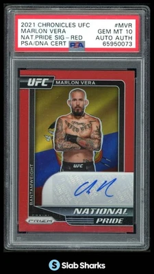2021 PANINI CHRONICLES UFC MARLON VERA NATIONAL PRIDE SIGNATURES RED AUTO PSA 10 - Изображение 1 из 4