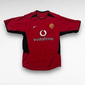 MANCHESTER UNITED HOME 2002/2004 FOOTBALL SHIRT JERSEY NIKE SOCCER Sz S - Picture 1 of 8