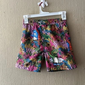 Boys Boardies Swim Trunks shorts size 9-10 pink tropical surf pocket lined - Picture 1 of 9