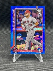 2025 Topps Chrome Logofractor Niko Kavadas RC Blue /150 LA Angels - Picture 1 of 3