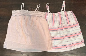 Girls Art Class Carter's Pink Ruffle Sleeveless Tank Top Shirt Lot 10 12 L Large - Picture 1 of 7