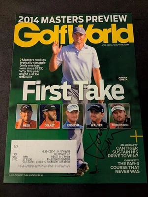 Portada de revista Jordan Spieth PGA Golf World firmada autografiada nuevo autógrafo Foto 1 de 2