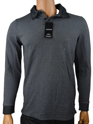 Alfani Mens Polo Shirt New 3XL Black Long Sleeve Collared Solid Cotton Blend - Image 1 of 4