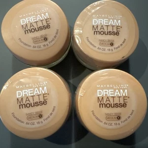 4 Pack Maybelline Dream Matte Mousse Foundation, Sandy Beige Medium 1, 0.5 fl oz - Picture 1 of 4