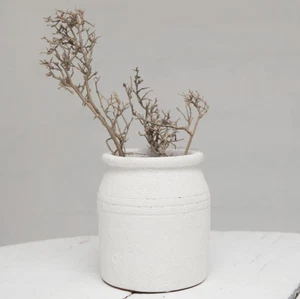 NEW! Decorative Textured Terracotta Crock Unique Coarse-Textured Volcano Glaze - Picture 1 of 2