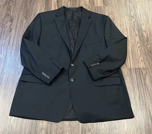 Lauren Ralph Lauren Blazer Wool Two Button Color Black Size 50R Made In Canada - Picture 1 of 10
