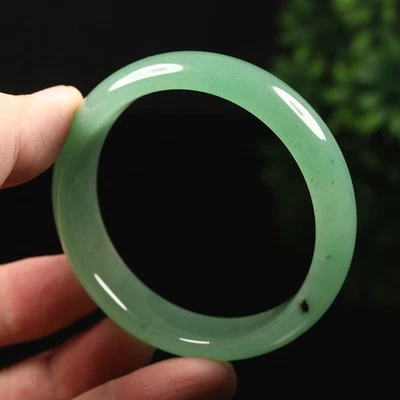 Brazalete Brazalete 55mm Certificado 100% Natural Grado A Verde Esmeralda Jade AB05638 Foto 1 de 4