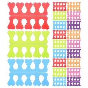  Separadores de dedos de los pies coloridos separadores de dedos de corazón herramientas de pedicura suaves para pies 10 un. - Imagen 1 de 12