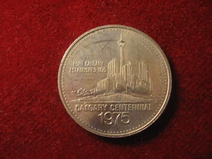 1975, Canada. Calgary Stampede Dollar.  Calgary Centennial 1875-1975. - Bild 1 von 4