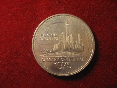 1975, Canada. Calgary Stampede Dollar.  Calgary Centennial 1875-1975. - Bild 1 von 4