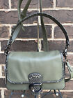 Nwt $450 Coach Tabby Soft Army Green Multi Leather Snakeskin Shoulder Bag C5263