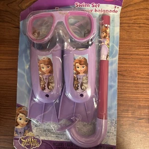 Disney Sofia the First 3 Piece Swim Mask, Snorkel & Flippers Set   NiP - Picture 1 of 3