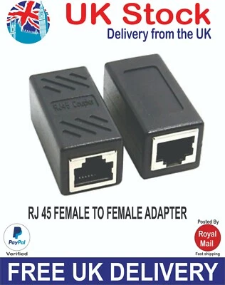RJ45 Femmina a Femmina CAT6 5e Rete Lan Ethernet Connettore Adattatore - Immagine 1 di 2