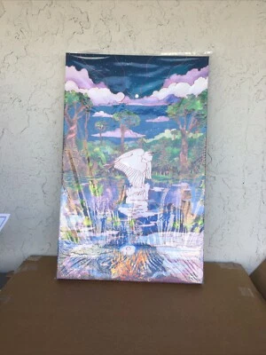 Signed Linnea Pergola. STORK IN SWAMP, On Canvas, COA, S/N 201/995 , On Canvas - Image 1 of 4