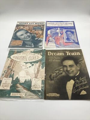 Lot Of 4 Antique Sheet Music From Early Twentieth Century Excellent Well Kept - Image 1 of 4