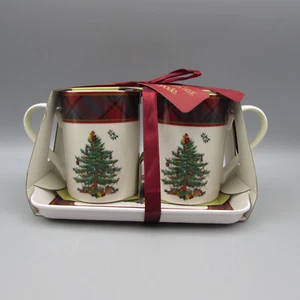 Spode China Christmas Tree 2022 Becher & Tablett Set Neu - Bild 1 von 3
