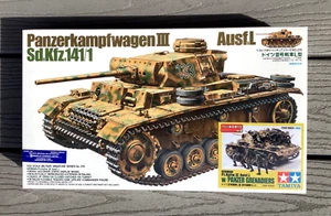 TAMIYA 1/35 WW II GERMAN PZ. III AUSF L TANK W/ PZ GRENADIERS MODEL KIT 89620 FS - Picture 1 of 21