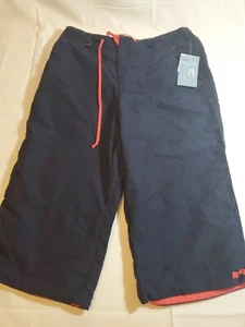 WOMAN'S BLUE AND red CATALINA CAPRIS SIZE S 4/6 WITH ELASTIC WAIST NWT - Picture 1 of 4