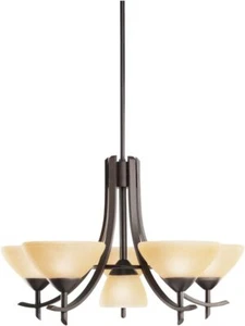 Kichler 1676OZ 5 with 1-Light Olympia Incandescent Chandelier - Old Bronze - Picture 1 of 1