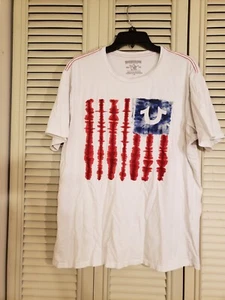 Camiseta Para Hombre True Religion Bandera de Estados Unidos Patriota Blanca Talla Grande LEER - Imagen 1 de 6