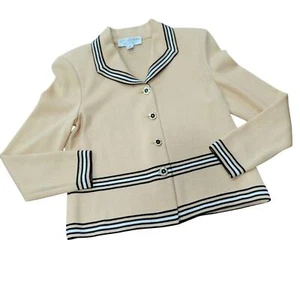 Vintage St. John Collection By Marie Gray Knit Blazer Cardigan Made In USA - Picture 1 of 10