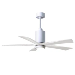 Matthews Fan Company Patricia 5 52" LED Ceiling Fan, Gloss/White - PA5-WH-MWH-52 - Picture 1 of 1