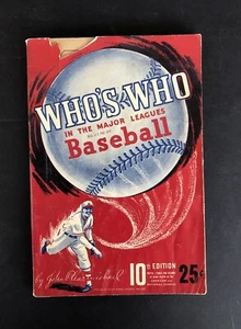 WHO'S WHO IN BASEBALL  10TH EDITION 1942 YANKEES CHAMPS 1941 BACK COVER - Picture 1 of 2