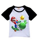 Girls Super Mario Yoshi Print Casual T-shirt Shorts Suits Cotton Top Tracksuit