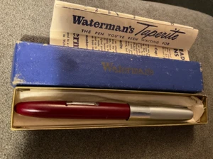 Vintage Watermans Taperite Fountain Pen with 14 kt Ideal Nib in Box with Insert - Picture 1 of 16