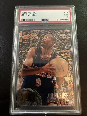 Baloncesto Fleer Metal 1995 #27 Jalen Rose PSA casi nuevo 7 Pop 1, 1 superior Foto 1 de 2